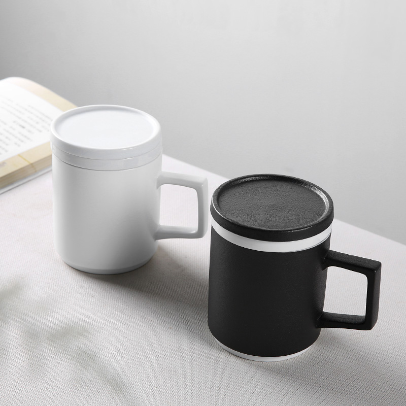 Porcelain filtering constant hall with cover home office glass mugs high - capacity glass ceramic creative tea cup