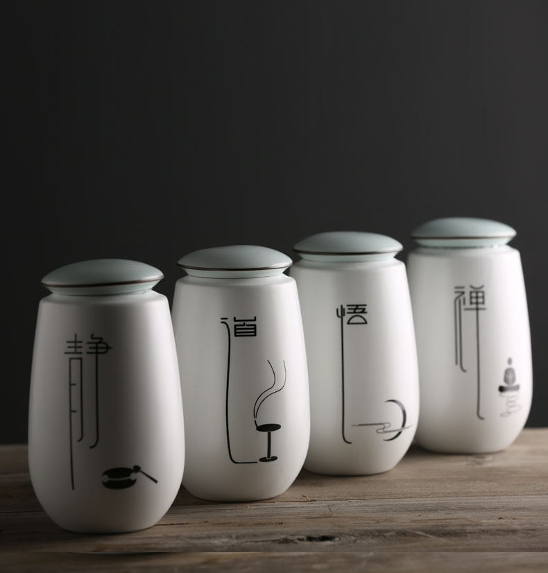 Porcelain ceramic tea pot seal # constant tank storage tanks packing box pu 'er tea tea, green tea POTS