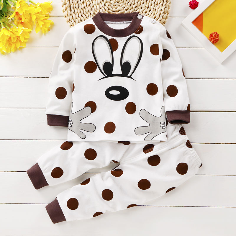 New childrens bông đồ lót mùa thu quần áo bộ 0-6 tuổi bé trai và bé gái bộ pajama quần áo trẻ em mùa xuân và mùa thu.