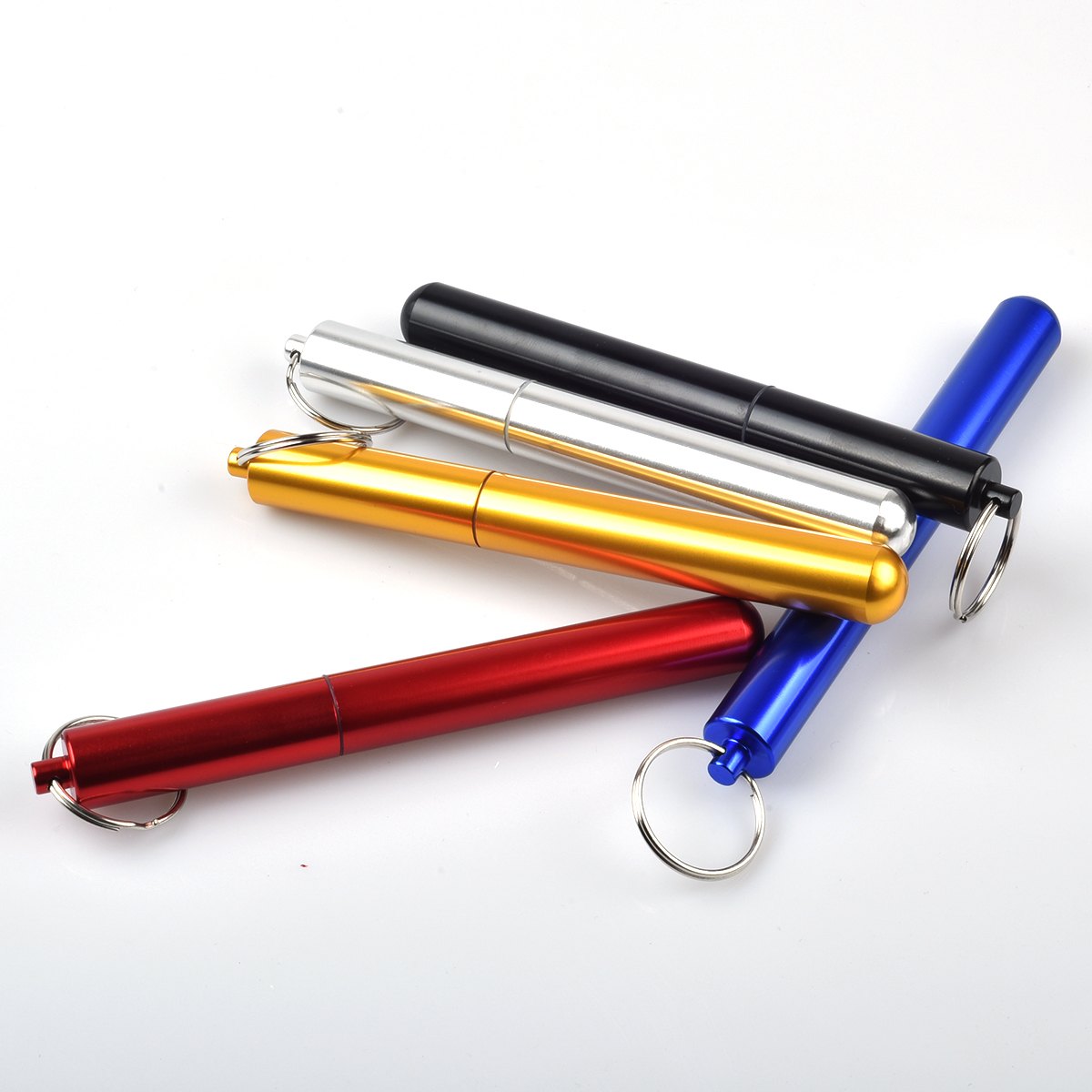 Waterproof portable storage tank aluminium alloy metal sealing bottle containing travel with long version of round bottom medicine cylinder 22g