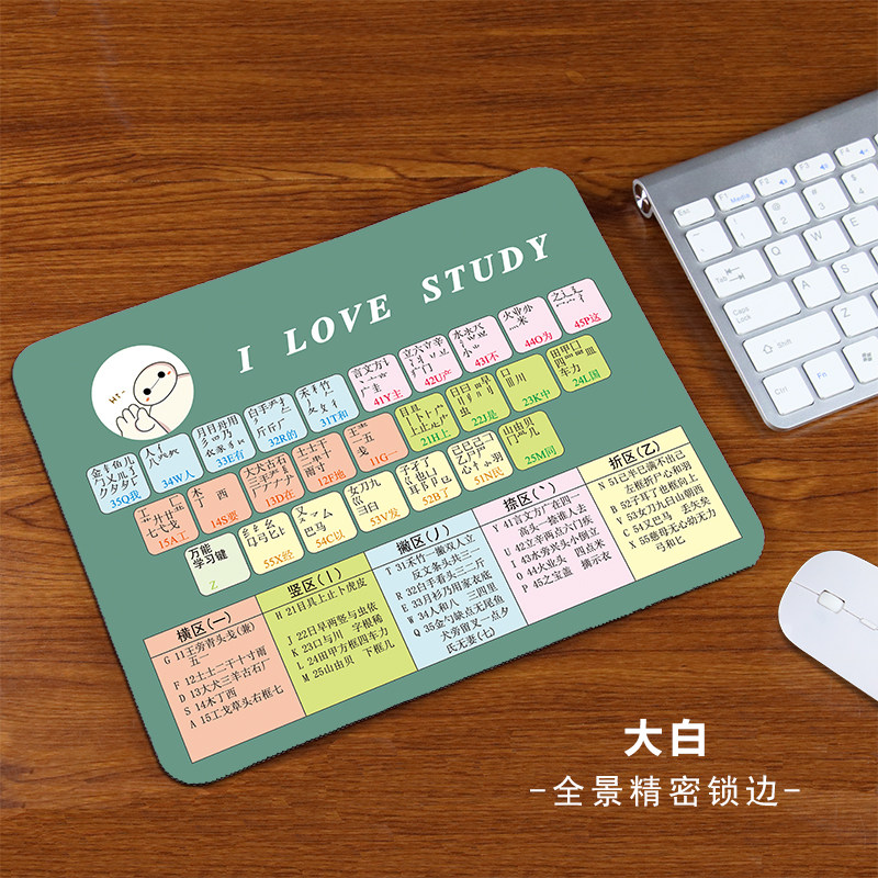Five-stroke typing root table keyboard map mouse pad notebook computer office creative memorization formula memorize root