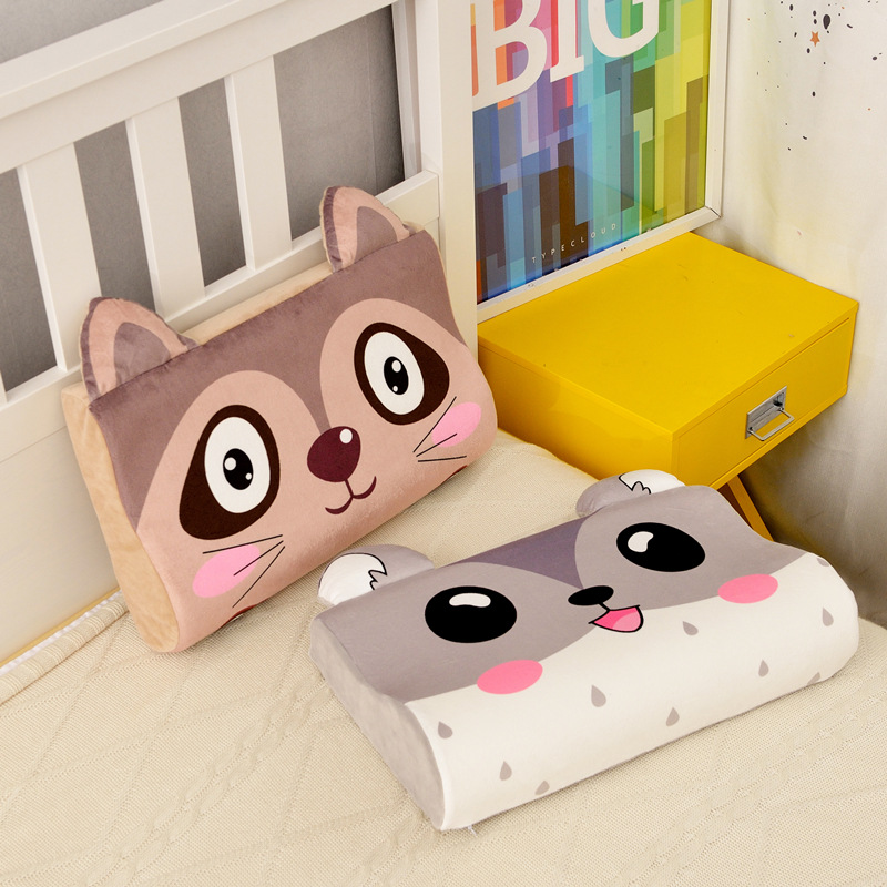 Autumn Winter Latex Cotton Pillowcase Memory Pillow Headgear 60x40 Children 50x30 Plus Suede Cartoon Styling Thickened Crystal Suede-Taobao