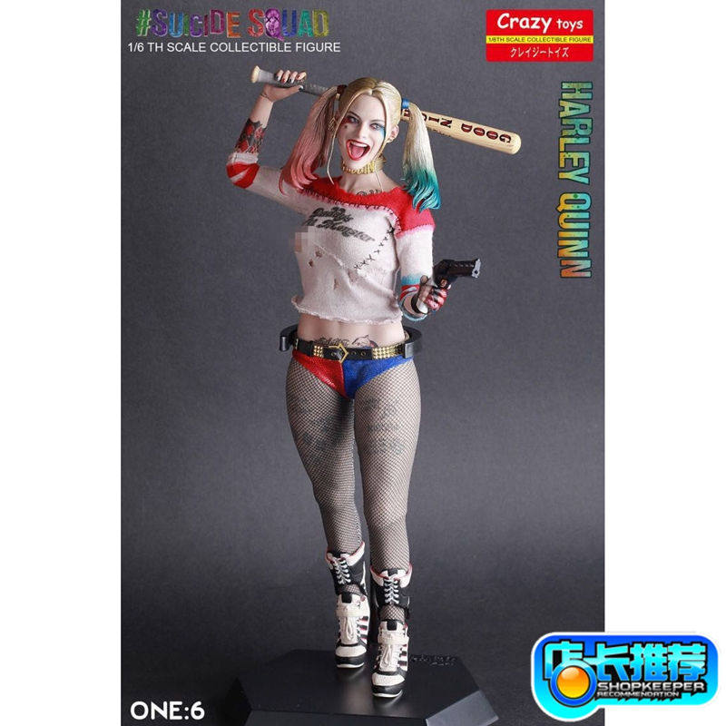 The genuine crazytoys suicide squad 12 inch clown female Harry Quinn static model Figure Swing