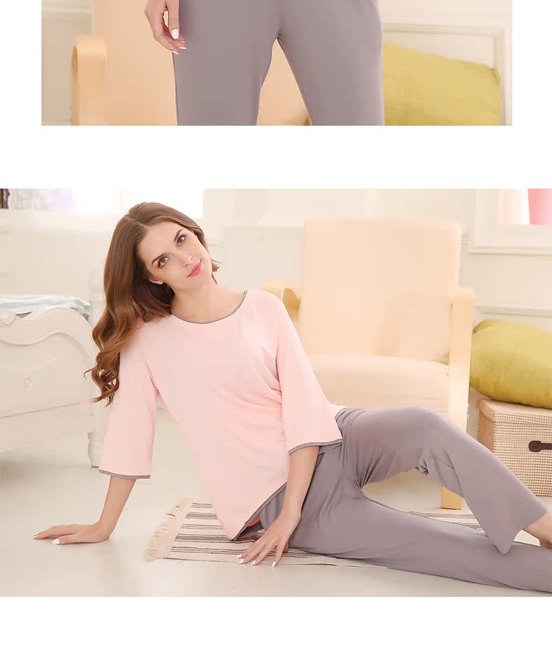 Pyjama pour femme en Viscose à manches - Ref 2994499 Image 14