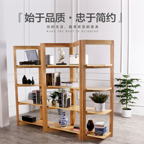 Sound solid wood partition shelf screen creative simple modern bookshelf living room Multi-Layer Display Cabinet landing