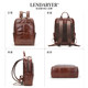 Lendaryer Business Backpack Men's New High-End First-Layer Cowhide Travel Backpack Travel Commuter Computer Bag