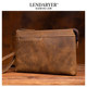 LENDARYER clutch men's crazy horse leather business literary retro first-layer cowhide casual clutch lightweight wallet