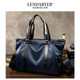 Lendaryer Briefcase Men's Waterproof Nylon with Leather Travel Business Oxford Cloth Casual Men's Bag Handbag