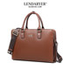 Lendaryer Briefcase for Men, New Style, Light Luxury, Fashionable, Simple, Horizontal Style, Shoulder Computer Bag, Multi-Compartment Handbag