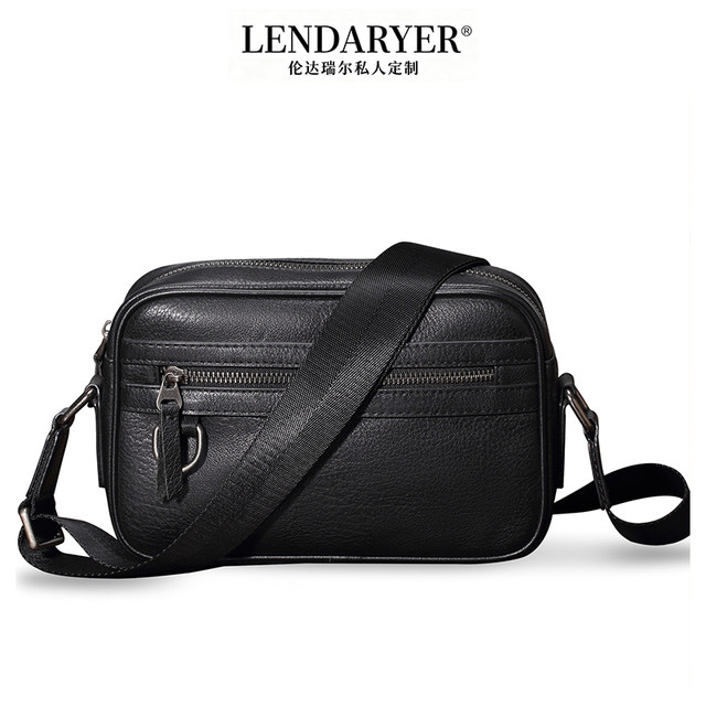 Lendaryer Shoulder Bag Men's Horizontal Style Portable Multi-Compartment Crossbody Bag Business Work Clothing Casual Multi-Functional Backpack