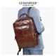 Lendaryer Business Backpack Men's New High-End First-Layer Cowhide Travel Backpack Travel Commuter Computer Bag