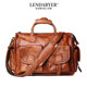 Lendaryer Men's Briefcase New Model High-End First-Layer Cowhide Horizontal Style Vintage Hand-Rubbed Vegetable-Tanned Leather Laptop Bag