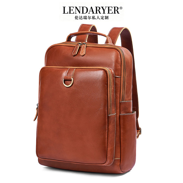 Lendaryer Business Backpack Men's New Style Accessible Luxury European and American Retro Large Capacity Work and Work Clothing Casual Backpack