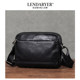 Lendaryer New Genuine Leather Crossbody Bag for Men, First Layer Cowhide, Fashionable and Casual Men's Shoulder Bag, Simple Small Square Bag