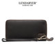 Lendaryer Clutch Bag Men's New Style Light Luxury Business Double Zipper Clutch Bag Long Leather Large Capacity Coin Purse