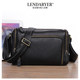 Lendaryer Shoulder Bag Men's New Classy Retro Handmade Cylindrical Horizontal Crossbody Bag Large Capacity Handbag