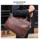 Lendaryer Briefcase Men's New Classy Large-Capacity Backpack Single Shoulder Crossbody Lychee Pattern Business Handbag