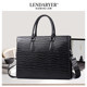 Lendaryer Briefcase Men's Genuine Leather Business Casual Large-Capacity Computer Bag Travel Portable Simple Handbag