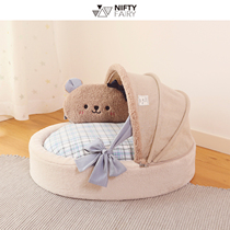  Minan pet cradle net red dog bed Four seasons detachable and washable kennel cat litter dog bed Korean cute INS small dog