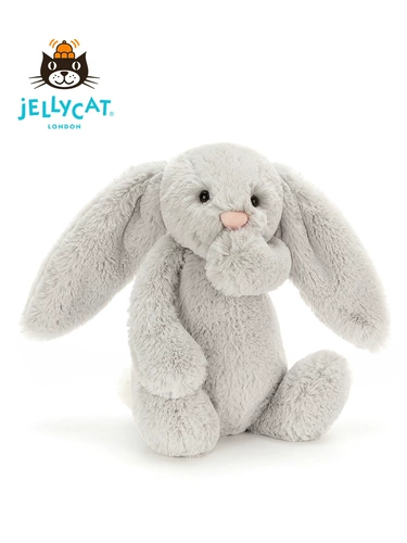 Jellycat, застенчивый серебряный плюшевый кролик, успокаивающая кукла, Великобритания, подарок на день рождения