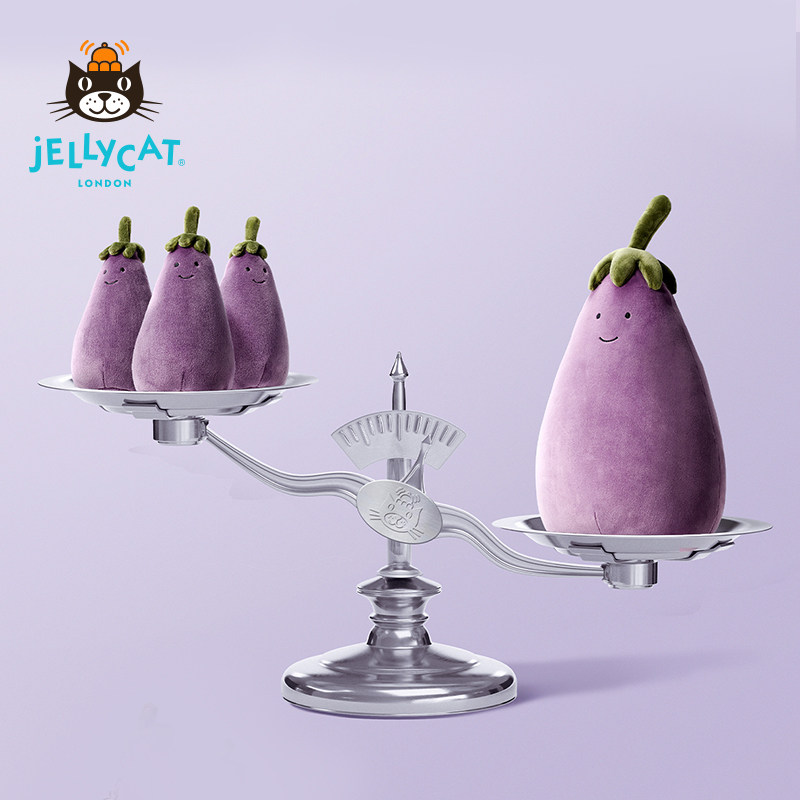 British Jellycat Lively Eggplant Companion Doll Eat Stock Vegetable Plush Toy Cute Paparazzi Gifts-Taobao