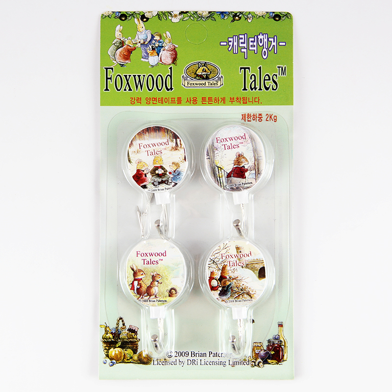 South Korea Imported Peter Rabbit Sticky Hook Household Multi-Purpose Strong Double-Sided Adhesive Hook Wall Hanging Coat Hook
