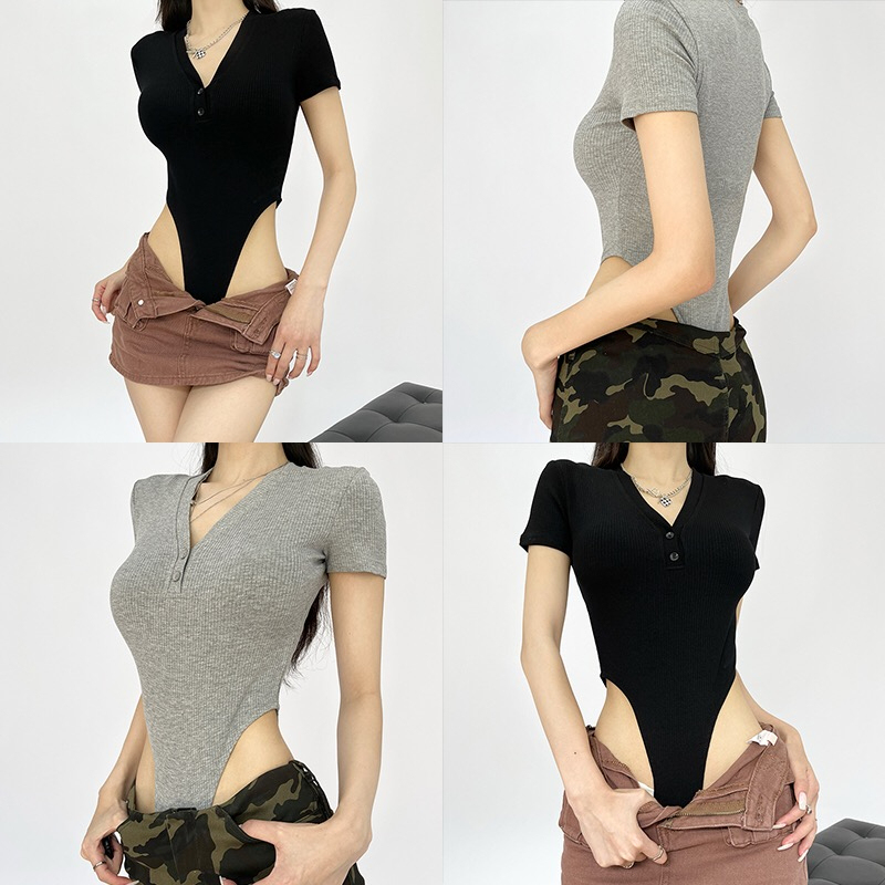 Trendy European and American Style One-Piece T-Shirt Top for Summer, Short-Sleeved, Slim-Fitting, Waist-Revealing, Unique Design, Niche Base Shirt