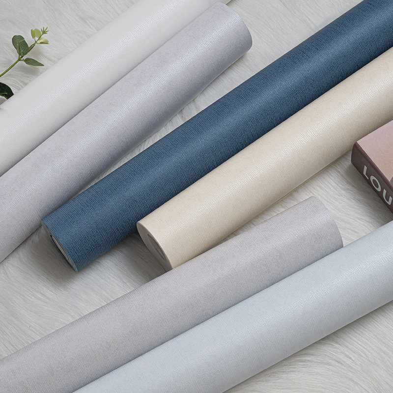 Modern minimalist 3d Cubic reticulated color wallpaper pure color non-woven fabric bedroom living room bookroom Home wallpaper upscale-Taobao