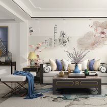 Modern minimalist New Chinese TV Background wall wallpaper Living room Bedroom Background Wall Wallpaper Flowers Bird Mural 3d Wall Cloth