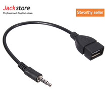 3 5mm Male Audio AUX Jack to USB 2 0 Type A Female OTG Conve