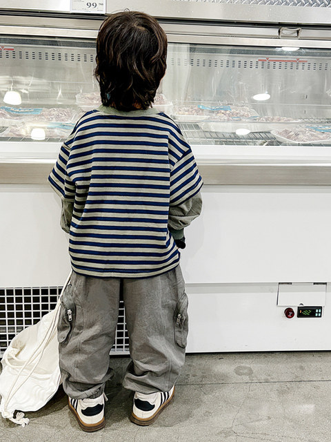 Boys' Spring and Autumn Sweatshirt Set 2026 New Stylish Children's Autumn Style Handsome Baby Boy Casual Sports Two-Piece Set