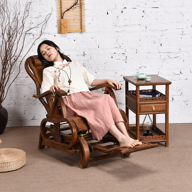 Chicken Rocking Chair Chicken wing wood mahogany solid wood rocking chair recliner adult ...