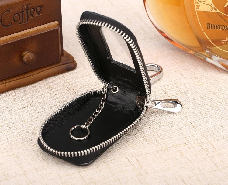 [Đặc biệt hàng ngày] da đà điểu túi chìa khóa xe da nam móc chìa khóa phụ nữ eo treo treo giếng trời bóp nữ mini