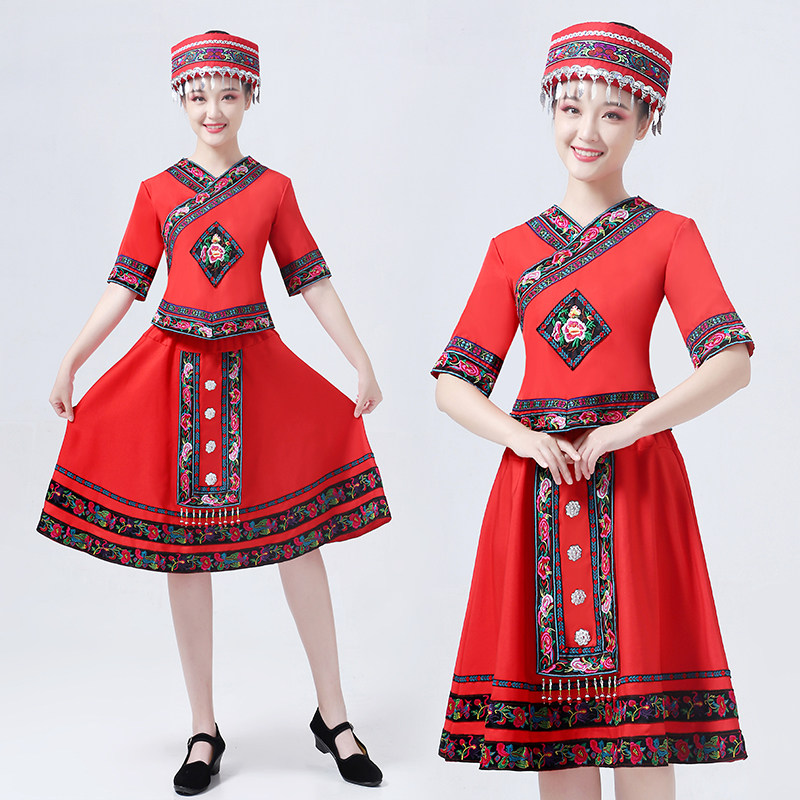 Новые костюмы этнических меньшинств, женские костюмы в этническом стиле Гуанси, Юньнани и Гуйчжоу, костюмы Мяо и Чжуан 