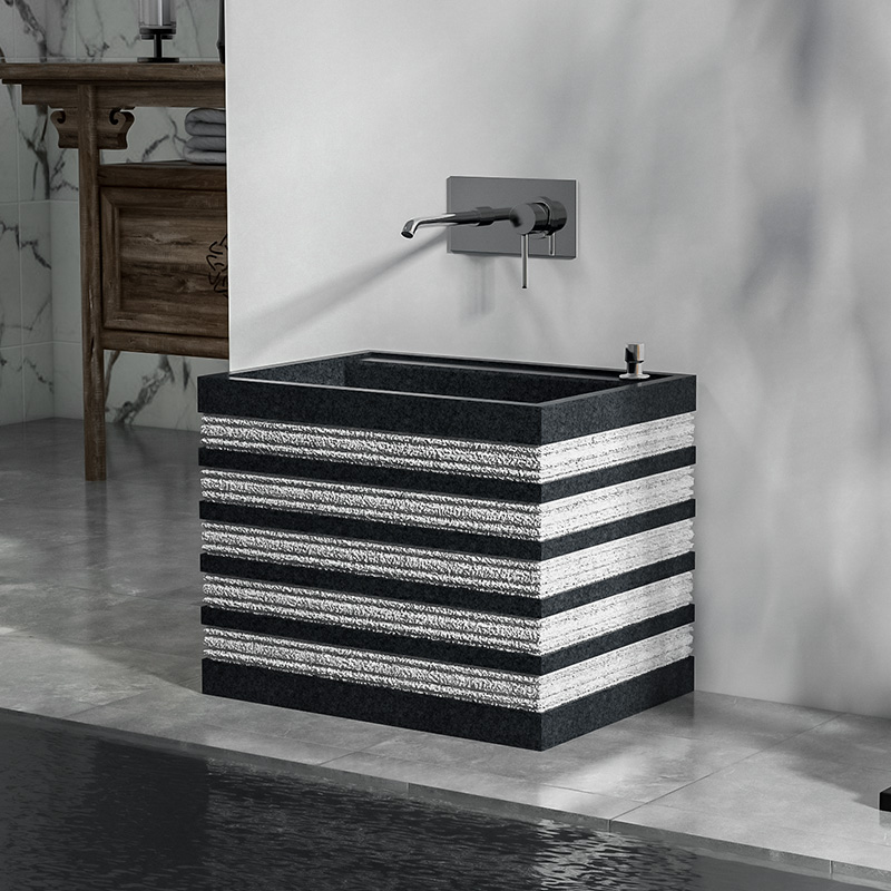 Stone mop pool stone mop pool balcony art rectangular mop bucket marble mop pool automatic water launch