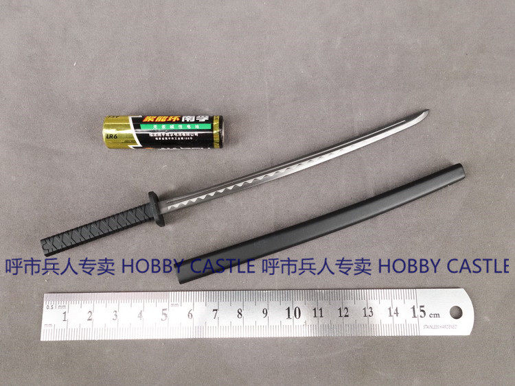 1 6 Soldiers POPTOYS EX09 Doomsday Missionary Black Katana Metal Material Long Sword Model