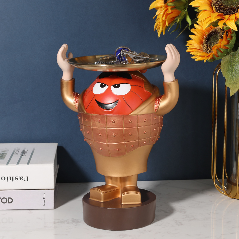 Modern Brief Cartoon Net Red Creative Genguan Key Containing Swing Piece Wine Cabinet Adornment Candy Snack containing tray