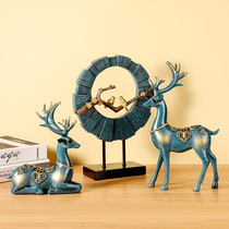 Creative lucky fortune deer living room entrance TV cabinet wine cabinet decorations wedding gifts housewarming new home gifts