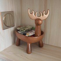 Creative cute deer entrance key storage decoration Wedding gift to send a new dresser living room room decoration