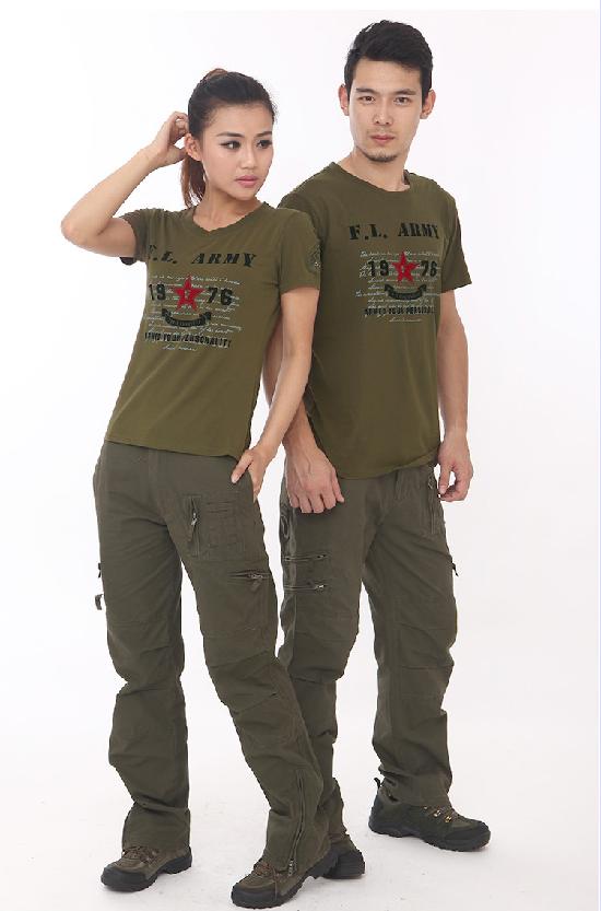 Wild Survival Army Fan Trang phục ngoài trời Thể thao giản dị Phụ nữ ngắn tay Mùa hè Cotton Slim Áo thun 2301 - Những người đam mê quân sự hàng may mặc / sản phẩm quạt quân đội nón bộ đội