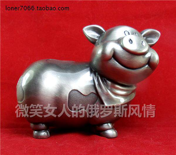 Special price R2 Russian tin metal deposit pig large cute toys to cultivate children's good habits