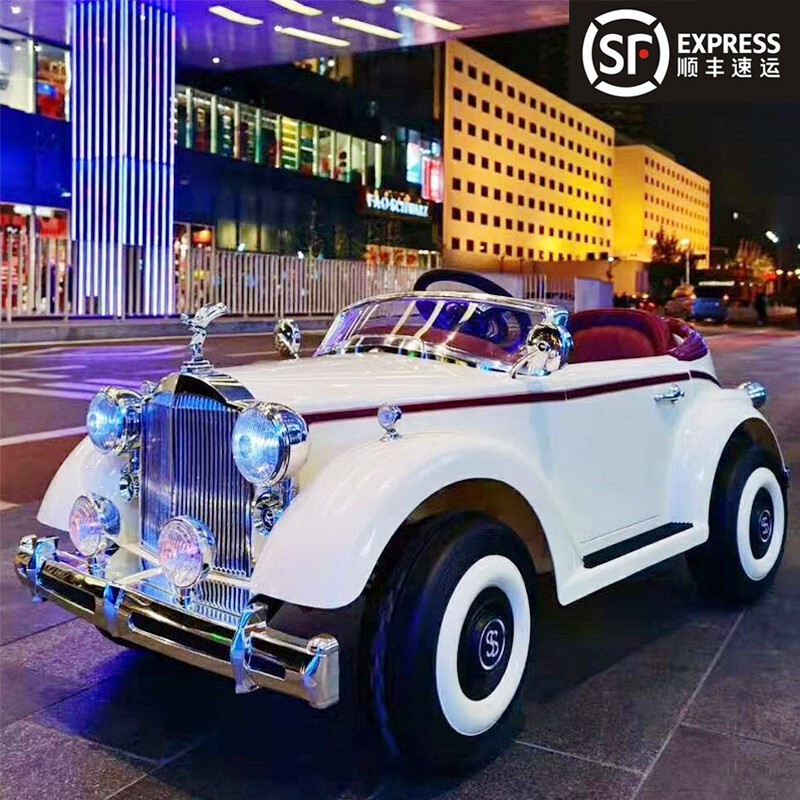 Children's Electric Car, Vintage Car with Remote Control, Can Seat a Child, Remote-Controlled Toy Car, Four-Wheel Vehicle for Kids, Children's Car Children's Electric Car, Vintage Car with Remote Control, Can Seat a Child, Remote-Controlled Toy Car, Four-Wheel Vehicle for Kids, Children's Car