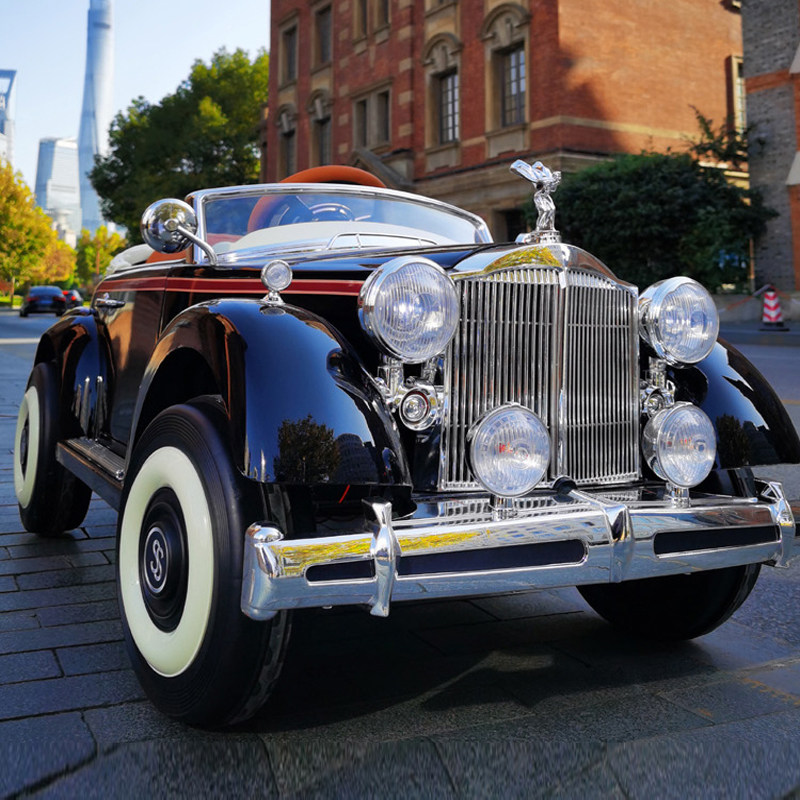 Детский электромобиль Rolls-Royce, четырехколесная коляска, детский автомобиль с дистанционным управлением, детский классический автомобиль, игрушечный автомобиль, может садиться на людей Изображение 1