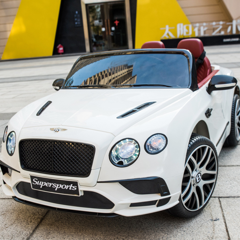 Bentley Children's Electric Car, Four-Wheel Baby Toy Car, Can Seat a Child, Remote-Controlled Baby Car with Swing Function