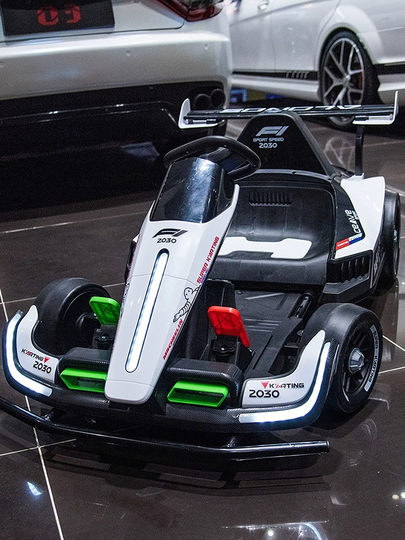 Children's Electric Drift Kart F1 Toy Car, Suitable for Kids and Adults, Parent-Child Car, Remote Control Four-Wheel Vehicle