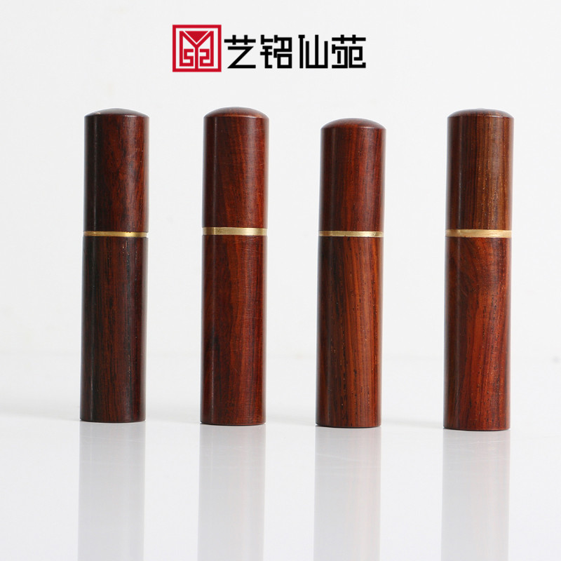 Yiming Xianyuan acid branch wood toothpick tube craft gift decoration Red acid branch wood toothpick box Toothpick jar wood carving ornaments