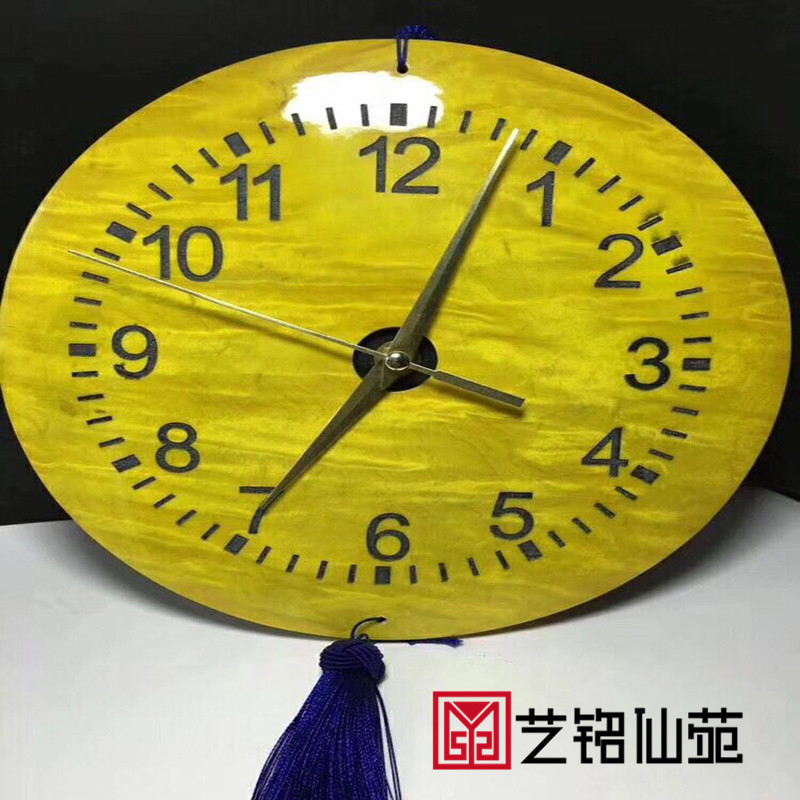 Art Ming Xianyuan Tai Ye Nan red wood Chinese hanging bell solid wood classical gold silk Nan watches and watch living room solid wood home retro