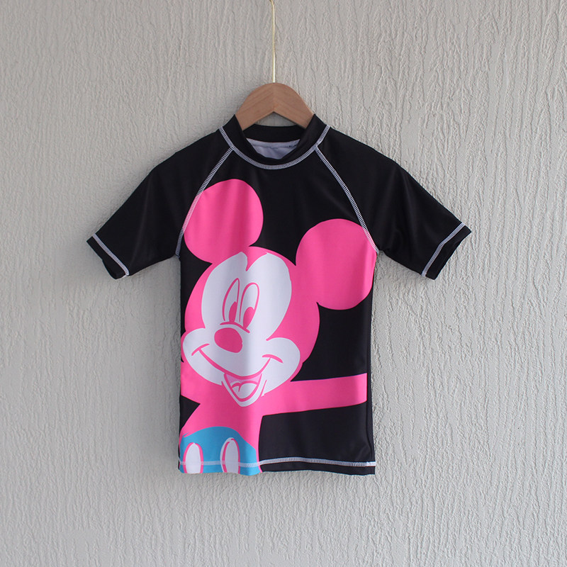 Small discounts ▏ 3-16 years old girl swimsuit outdoor sunscreen surfing swimming top children's split cartoon flower