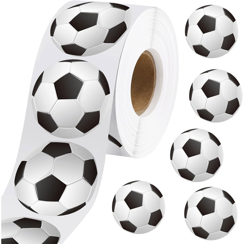 500 Sheets/Roll Football Stickers Sports Stickers Scrapbook Stationery Stickers Party Gift Decoration Labels
