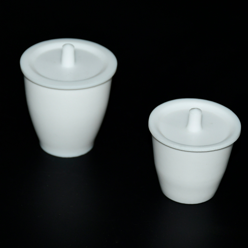 F4 crucible PTPE polytetrafluoroethylene crucible electric furnace tetrafluoro crucible with cover 30 50 100 250ml